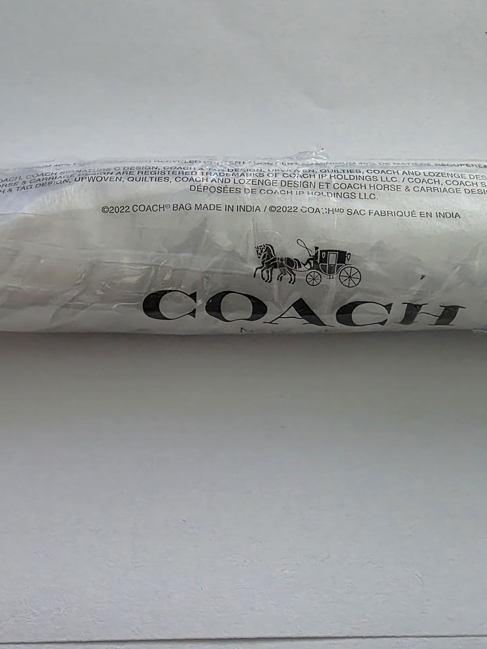 NWT Coach Trigger Snap Bag Charm / Keychain In Chalk Leather Silver Hardware - Picture 9 of 11